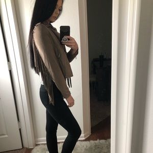 Suede Fringe Jacket